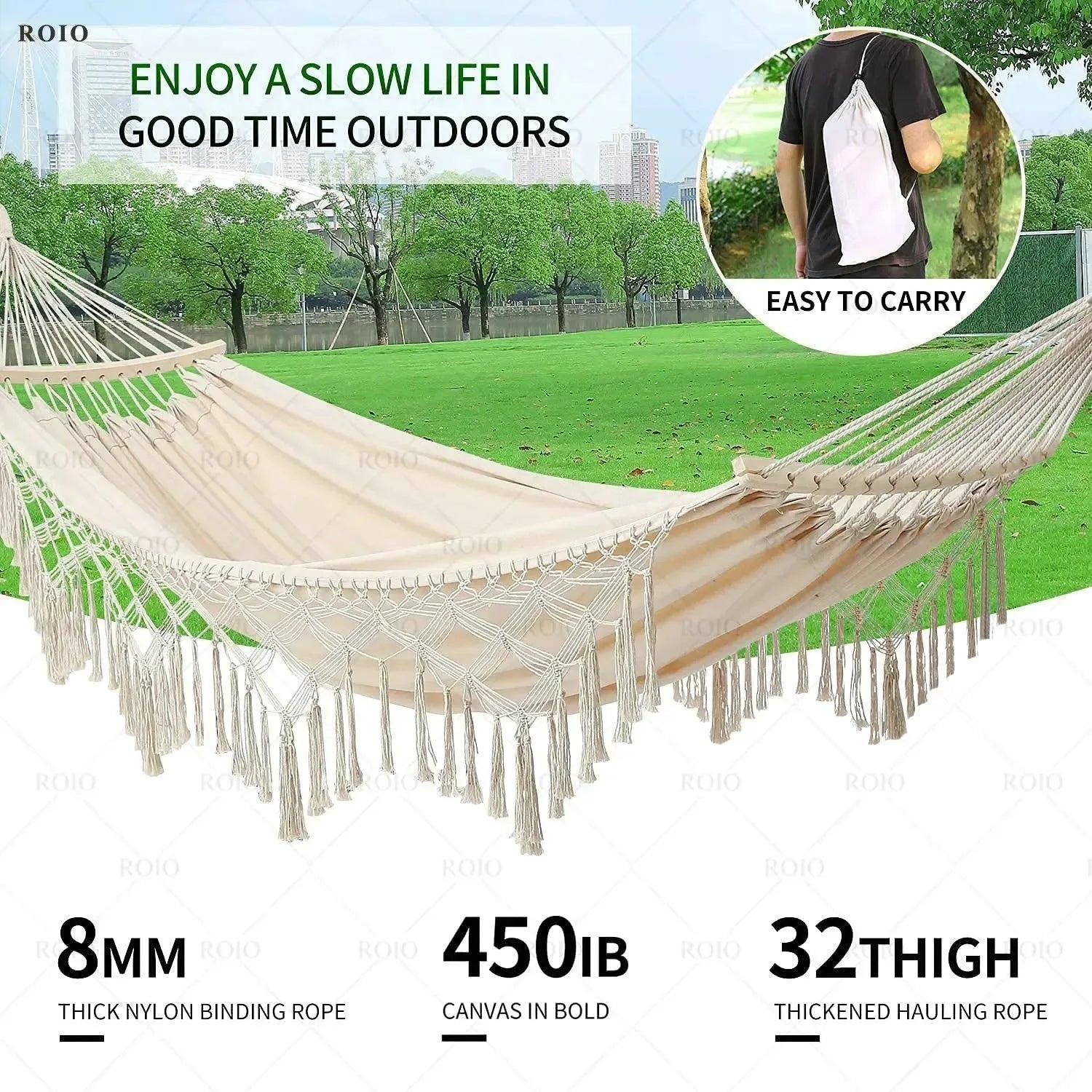 Outdoor Canvas Hammock - Trekker Essentials