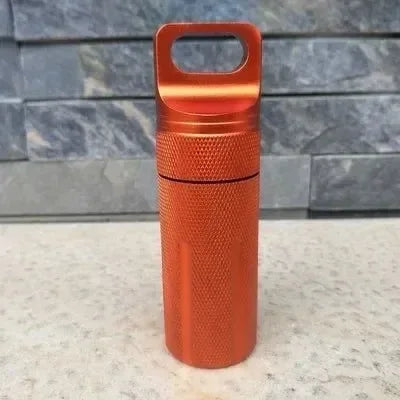 Outdoor CNC Waterproof Emergency First Aid Kits - Aluminum Pill Bottle & Survival EDC Storage Tank - Trekker Essentials