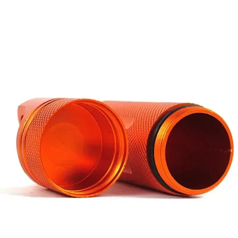 Outdoor CNC Waterproof Emergency First Aid Kits - Aluminum Pill Bottle & Survival EDC Storage Tank - Trekker Essentials