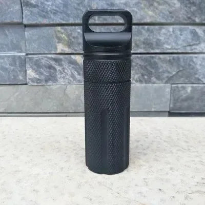 Outdoor CNC Waterproof Emergency First Aid Kits - Aluminum Pill Bottle & Survival EDC Storage Tank - Trekker Essentials