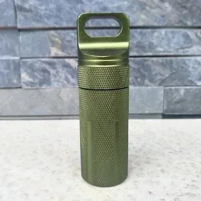 Outdoor CNC Waterproof Emergency First Aid Kits - Aluminum Pill Bottle & Survival EDC Storage Tank - Trekker Essentials