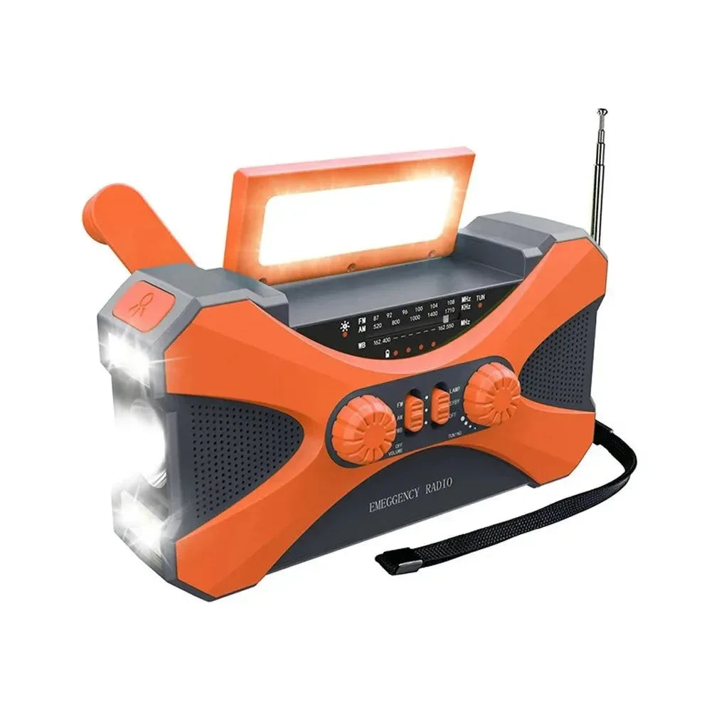 Outdoor Electric Generator Emergency Radio Hand Crank Generator USB Solar Power Supply LED Flashlight Emergency Survival Lamp - Trekker Essentials