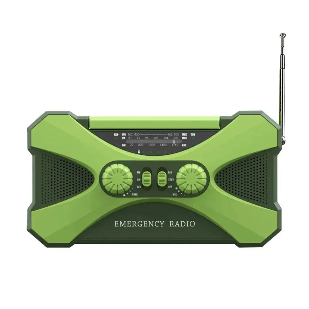 Outdoor Electric Generator Emergency Radio Hand Crank Generator USB Solar Power Supply LED Flashlight Emergency Survival Lamp - Trekker Essentials