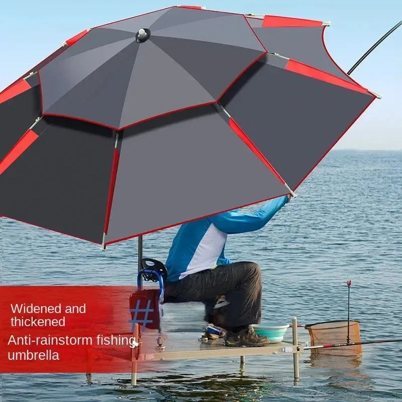 Outdoor Fishing Umbrella 1.8-2.6m Foldable Waterproof Sunproof - Trekker Essentials