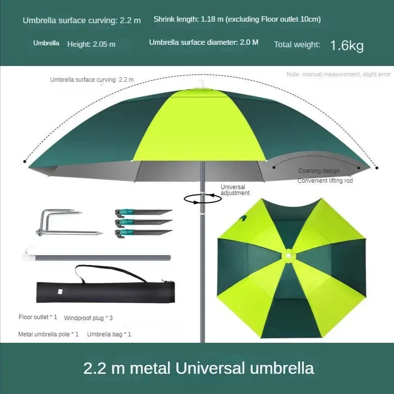 Outdoor Folding Fishing Umbrella for Camping and Beach - Trekker Essentials