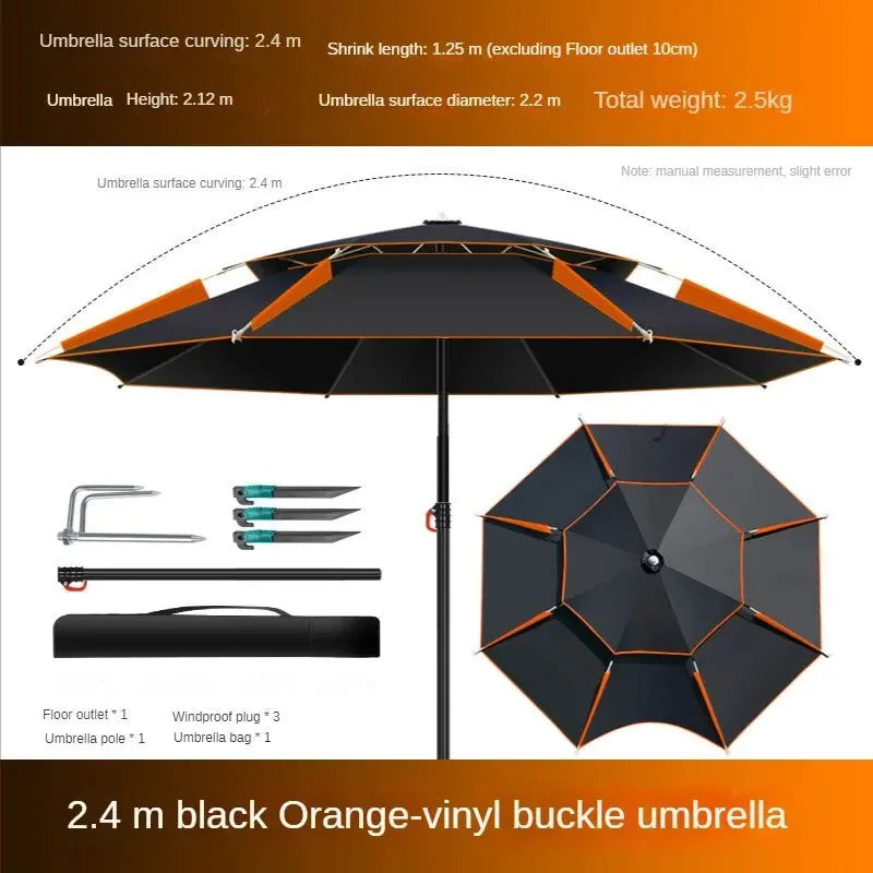 Outdoor Folding Fishing Umbrella for Camping and Beach - Trekker Essentials