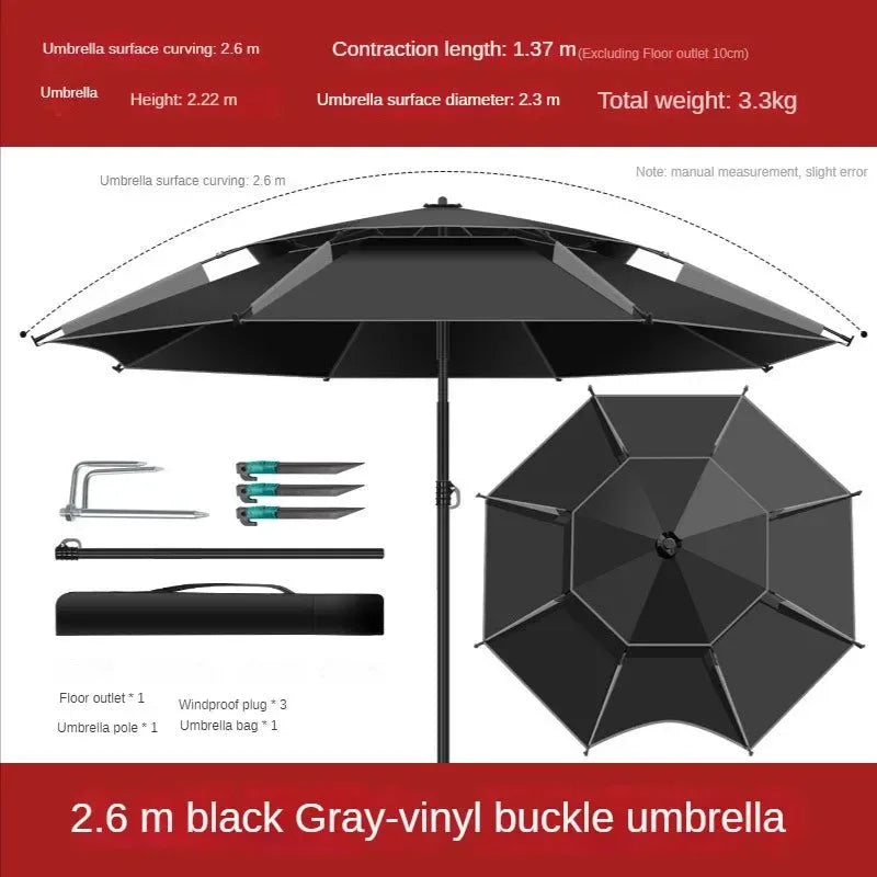 Outdoor Folding Fishing Umbrella for Camping and Beach - Trekker Essentials