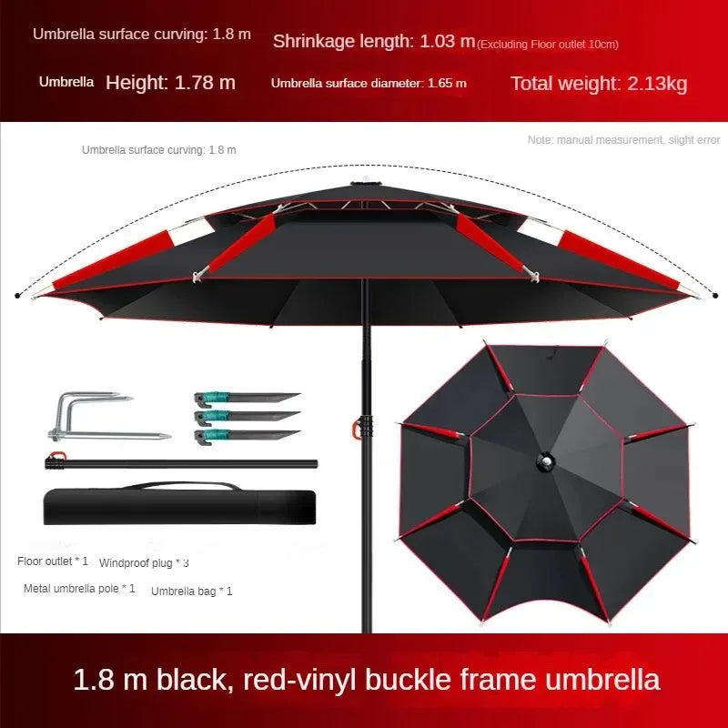 Outdoor Folding Fishing Umbrella for Camping and Beach - Trekker Essentials