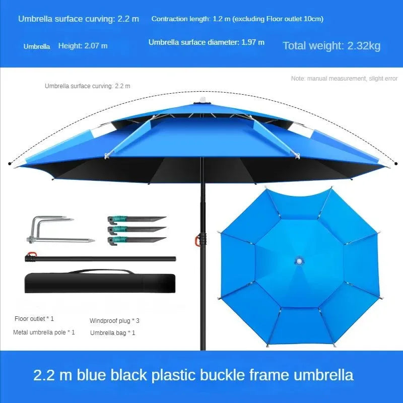 Outdoor Folding Fishing Umbrella for Camping and Beach - Trekker Essentials
