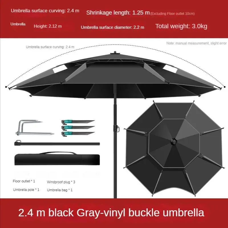 Outdoor Folding Fishing Umbrella for Camping and Beach - Trekker Essentials