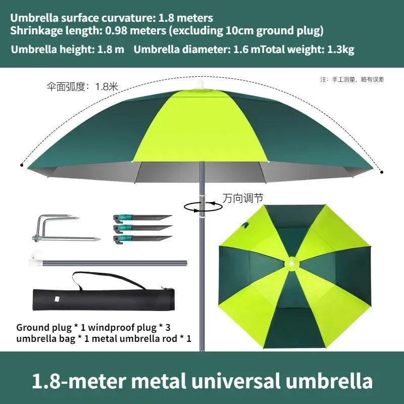 Outdoor Folding Fishing Umbrella for Camping and Beach - Trekker Essentials