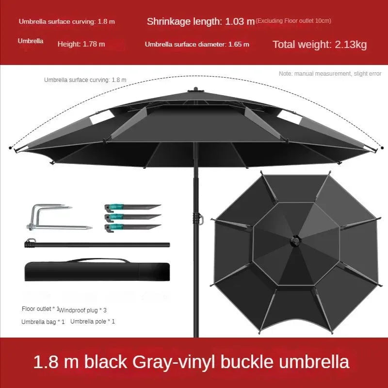 Outdoor Folding Fishing Umbrella for Camping and Beach - Trekker Essentials