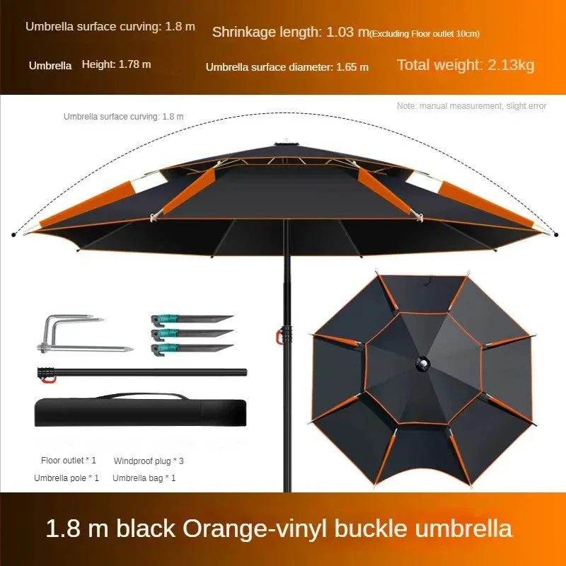 Outdoor Folding Fishing Umbrella for Camping and Beach - Trekker Essentials