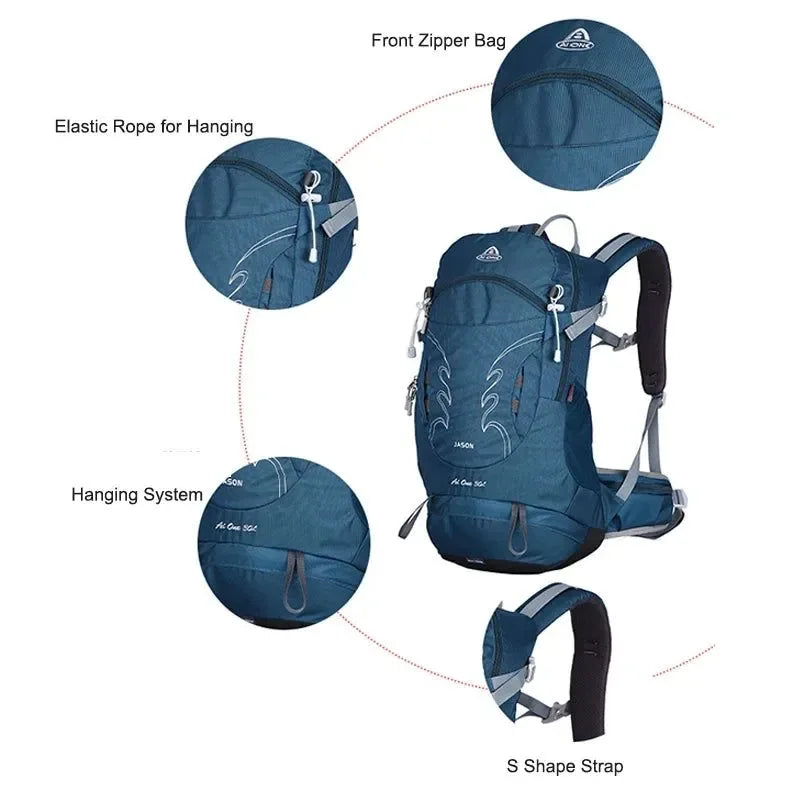 Outdoor Hiking Backpack: 30L Travel Trekking Motorcycle Rucksack for Camping and Climbing - Trekker Essentials