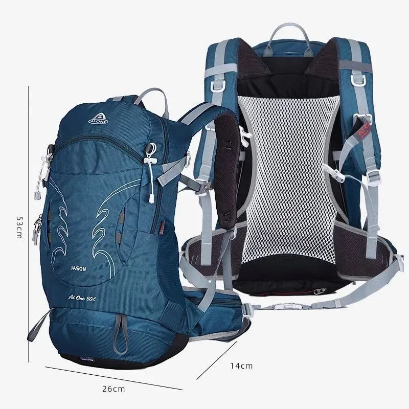 Outdoor Hiking Backpack: 30L Travel Trekking Motorcycle Rucksack for Camping and Climbing - Trekker Essentials