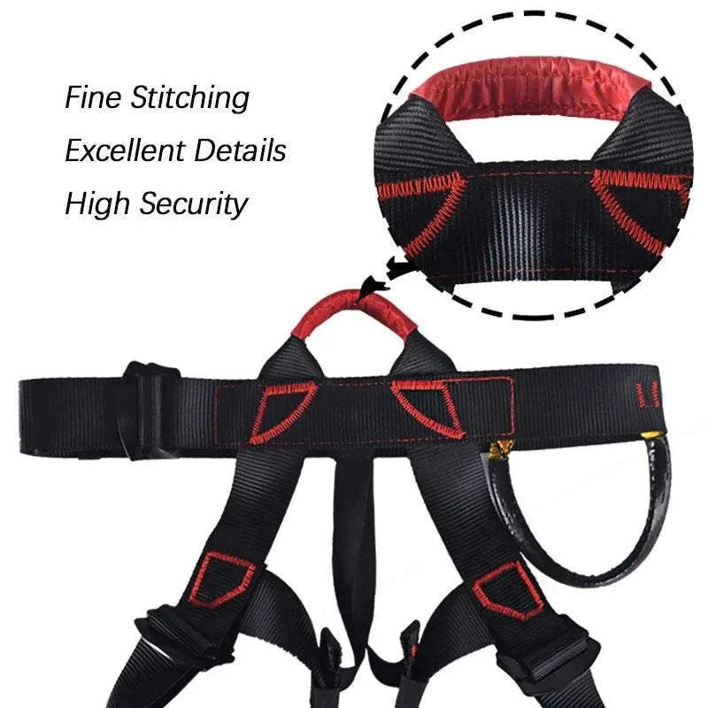 Outdoor Hiking Climbing Harness Safety Belt - Adjustable Harness for Working Aloft and Glass Exterior Scrubbing - Trekker Essentials
