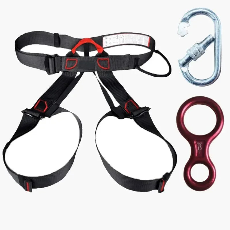 Outdoor Hiking Climbing Harness Safety Belt - Adjustable Harness for Working Aloft and Glass Exterior Scrubbing - Trekker Essentials