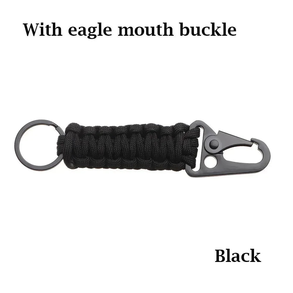 Outdoor Keychain Ring - Multi-Functional Camping Carabiner with Paracord Rope - Trekker Essentials