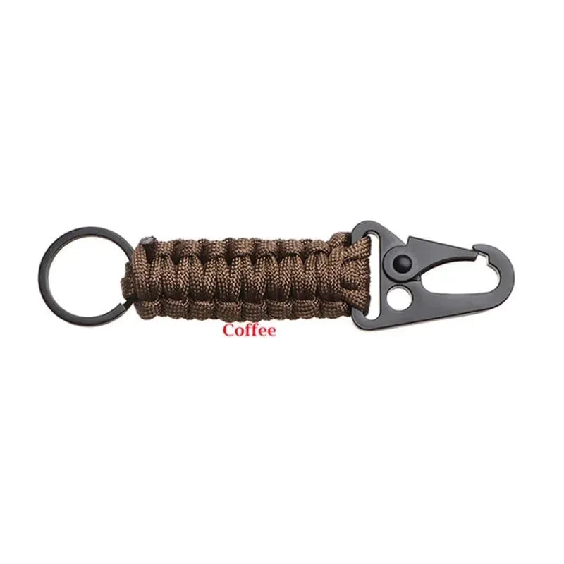 Outdoor Keychain Ring - Multi-Functional Camping Carabiner with Paracord Rope - Trekker Essentials