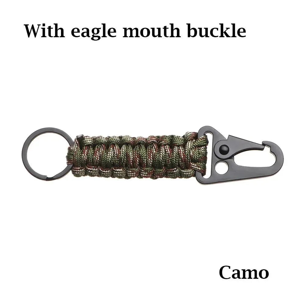 Outdoor Keychain Ring - Multi-Functional Camping Carabiner with Paracord Rope - Trekker Essentials
