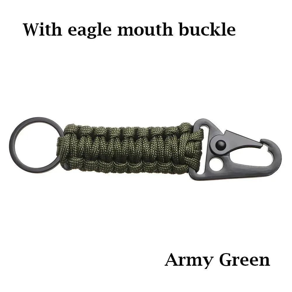 Outdoor Keychain Ring - Multi-Functional Camping Carabiner with Paracord Rope - Trekker Essentials