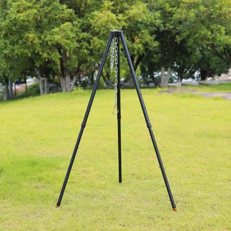 Outdoor Large Campfire Stand | Portable Hanging Pot Tripod for Camping, Barbecue, and Grilling - Trekker Essentials