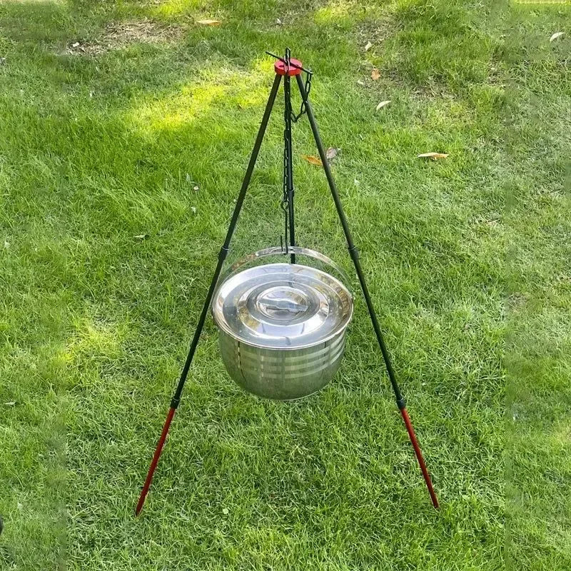 Outdoor Large Campfire Stand | Portable Hanging Pot Tripod for Camping, Barbecue, and Grilling - Trekker Essentials
