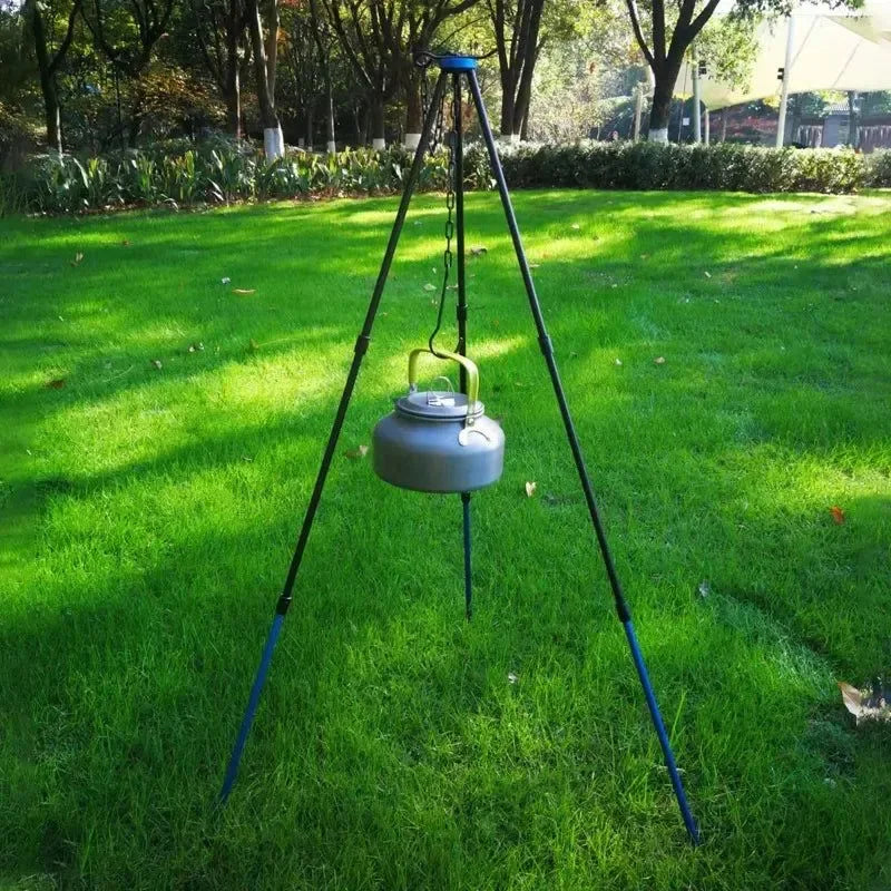 Outdoor Large Campfire Stand | Portable Hanging Pot Tripod for Camping, Barbecue, and Grilling - Trekker Essentials