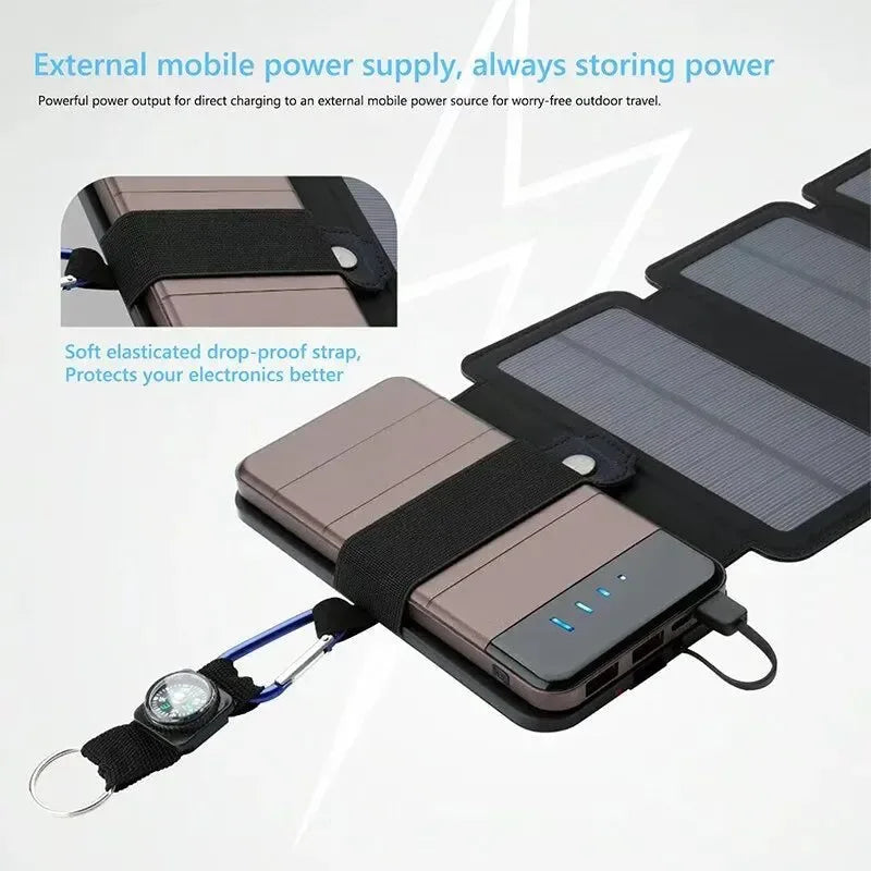 Outdoor Multifunctional Portable Solar Charging Panel Foldable 5V 1A USB Output Device Camping Tool High Power Output - Trekker Essentials