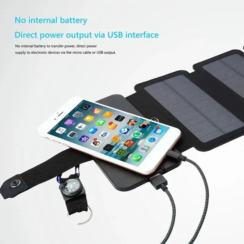Outdoor Multifunctional Portable Solar Charging Panel Foldable 5V 1A USB Output Device Camping Tool High Power Output - Trekker Essentials