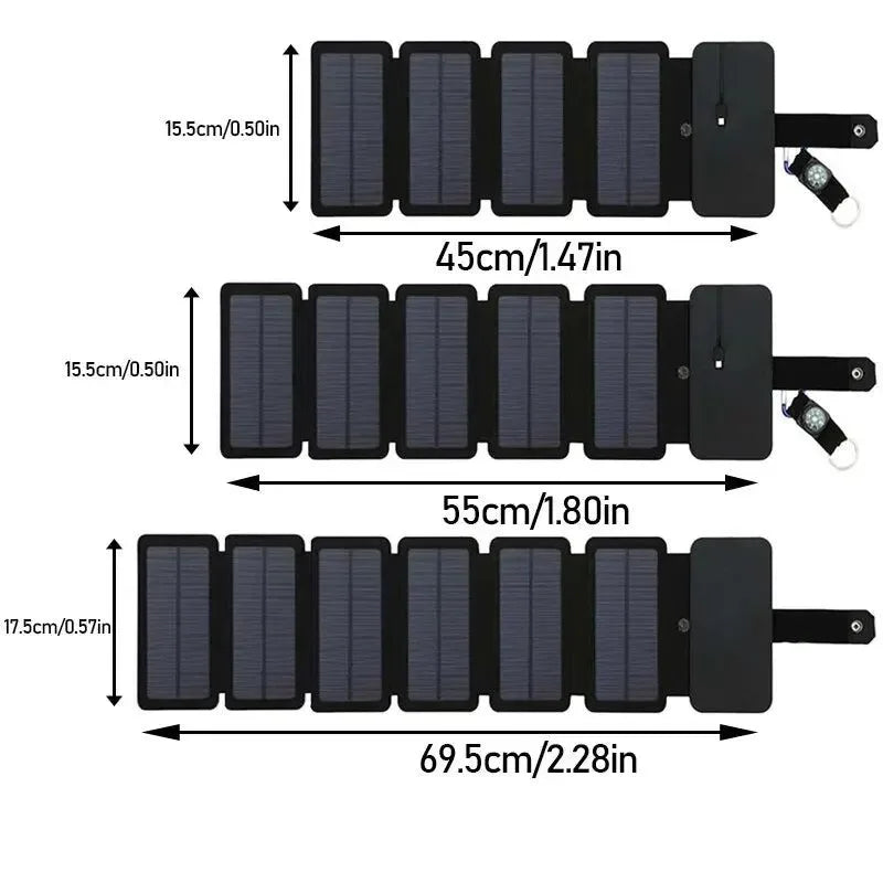 Outdoor Multifunctional Portable Solar Charging Panel Foldable 5V 1A USB Output Device Camping Tool High Power Output - Trekker Essentials