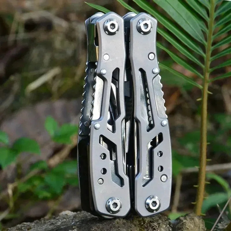 Outdoor Multitool Camping Portable Stainless Steel EDC Folding Multifunction Tools - Emergency Survival Knife Pliers - Trekker Essentials