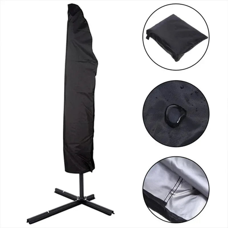 Outdoor Parasol Umbrella Cover Waterproof Dustproof Cantilever Outdoor Garden Patio Umbrella Shield - Trekker Essentials