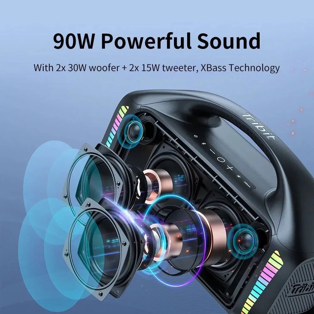 Outdoor Portable Bluetooth Speaker - IPX7 Waterproof Party and Camping Speaker with 30H Playtime - Trekker Essentials