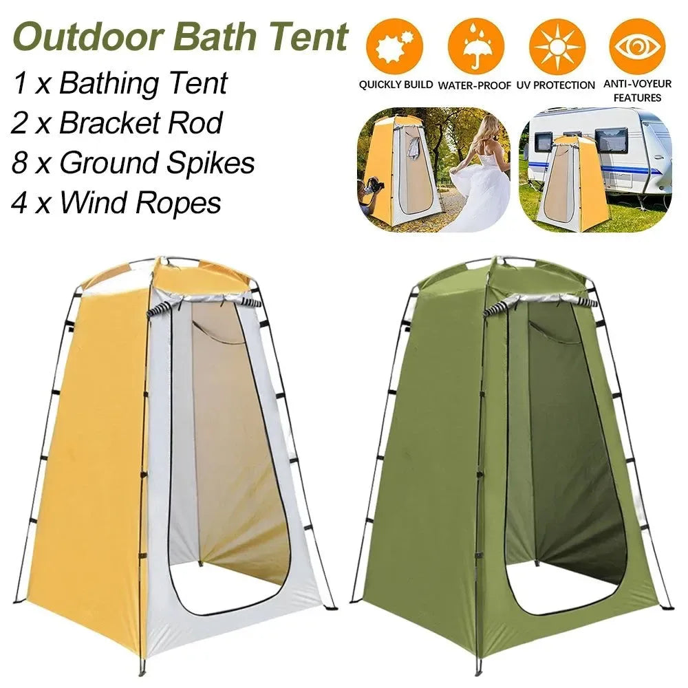 Outdoor Privacy Shower Tent - Waterproof Changing Room Shelter for Camping, Hiking, Mobile Toilet, Beach Privacy - Trekker Essentials