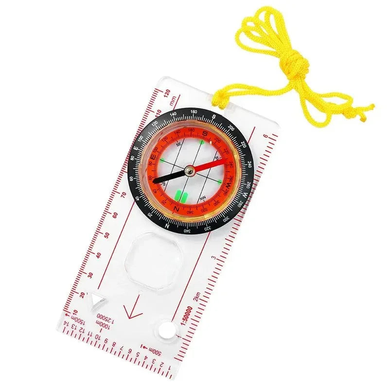Outdoor Professional Portable Magnifying Compass with Ruler Scale - Perfect for Scout, Hiking, Camping, and Orienteering - Trekker Essentials