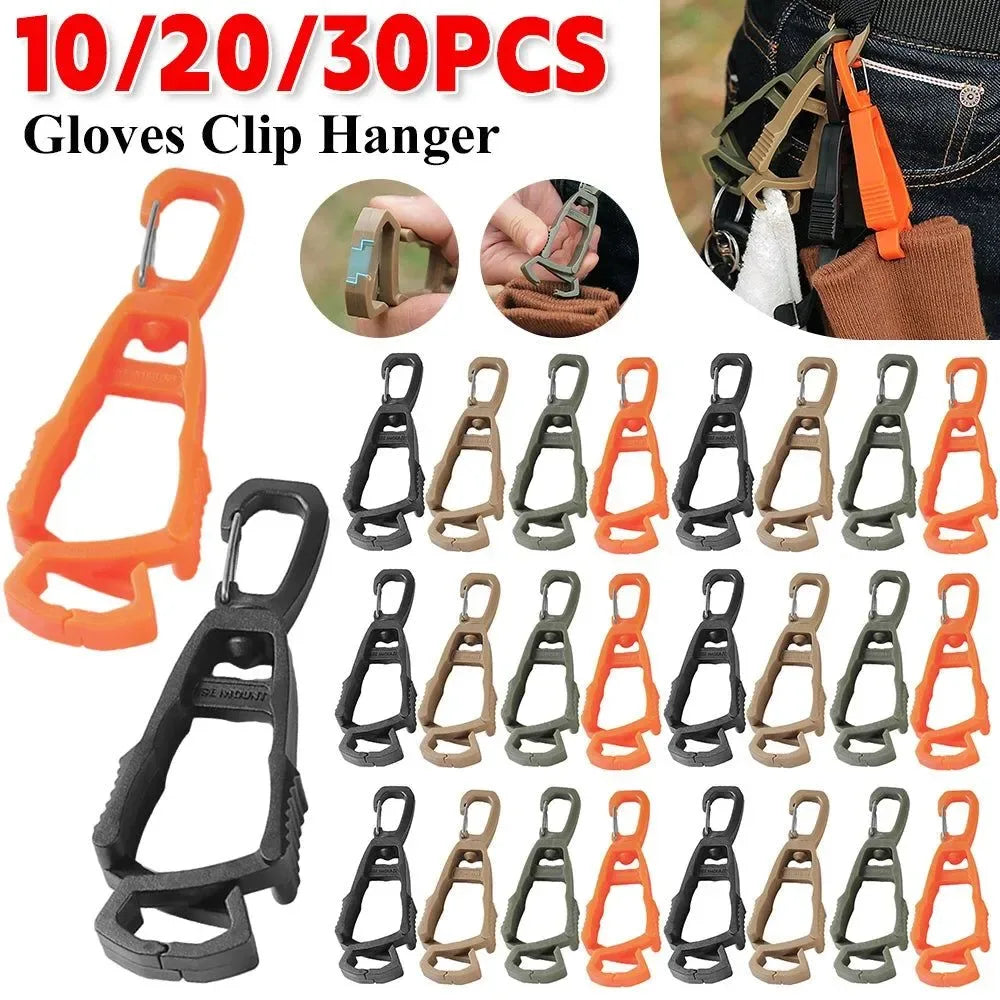 Outdoor Protective Gloves Clips Hanger - Multi-purpose Work Glove Guard Safety Plastic Clip for Camping Accessories - Trekker Essentials