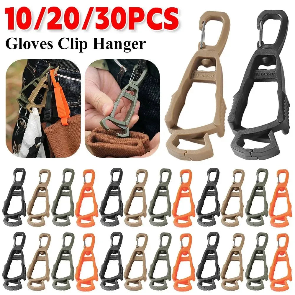 Outdoor Protective Gloves Clips Hanger - Multi-purpose Work Glove Guard Safety Plastic Clip for Camping Accessories - Trekker Essentials