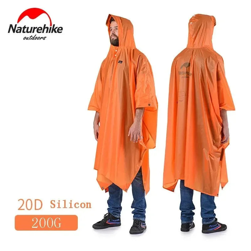 Outdoor Raincoat Windbreaker 3-in-1 Multifunction Camping & Hiking Waterproof Poncho Nylon Travel Awning Mat - Trekker Essentials