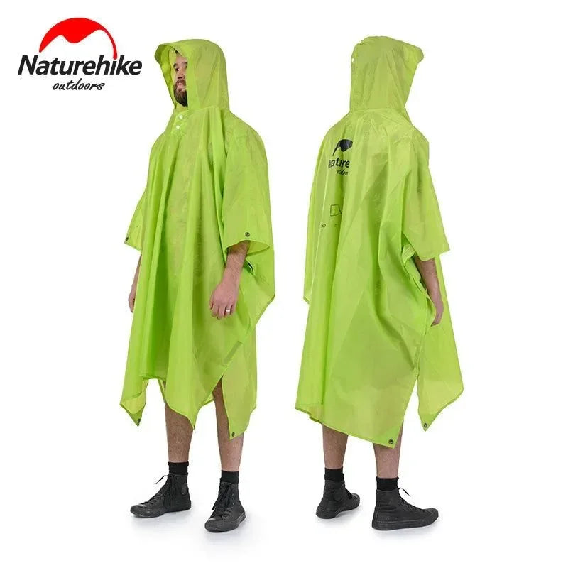 Outdoor Raincoat Windbreaker 3-in-1 Multifunction Camping & Hiking Waterproof Poncho Nylon Travel Awning Mat - Trekker Essentials