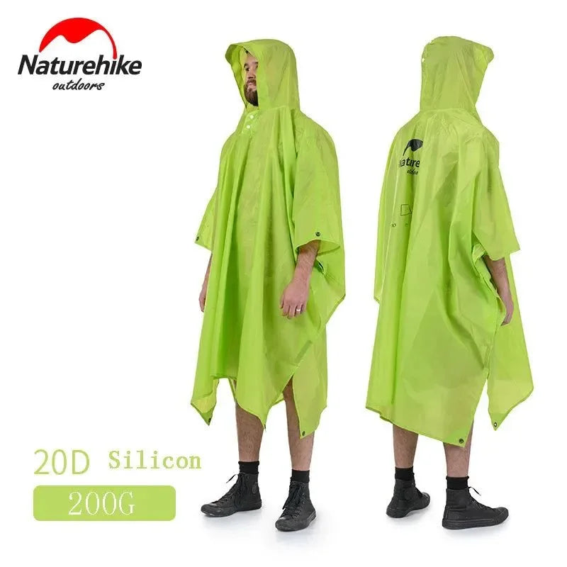 Outdoor Raincoat Windbreaker 3-in-1 Multifunction Camping & Hiking Waterproof Poncho Nylon Travel Awning Mat - Trekker Essentials