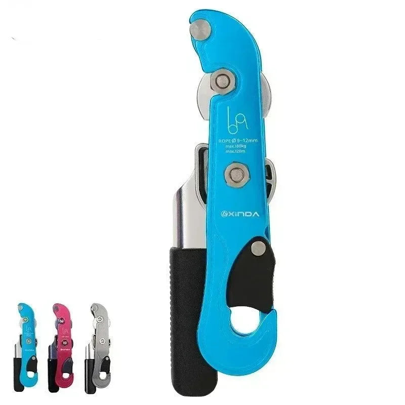 Outdoor Rock Climbing Handle-Controlled Abseiling Device - Rappelling and Descent Gear - Trekker Essentials