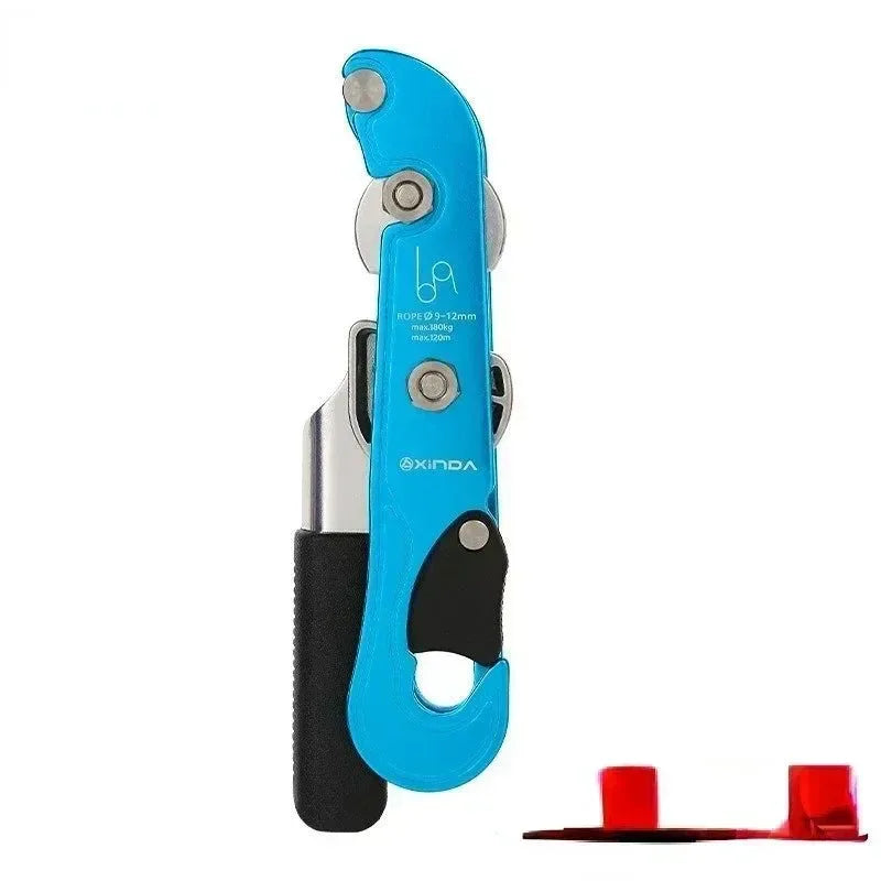 Outdoor Rock Climbing Handle-Controlled Abseiling Device - Rappelling and Descent Gear - Trekker Essentials