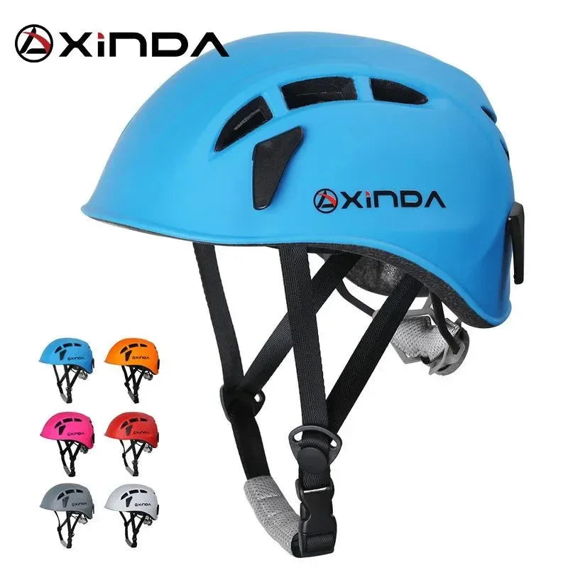Outdoor Rock Climbing Helmet - Speleology, Mountain Rescue, Caving, and Safety Work Helmet - Trekker Essentials