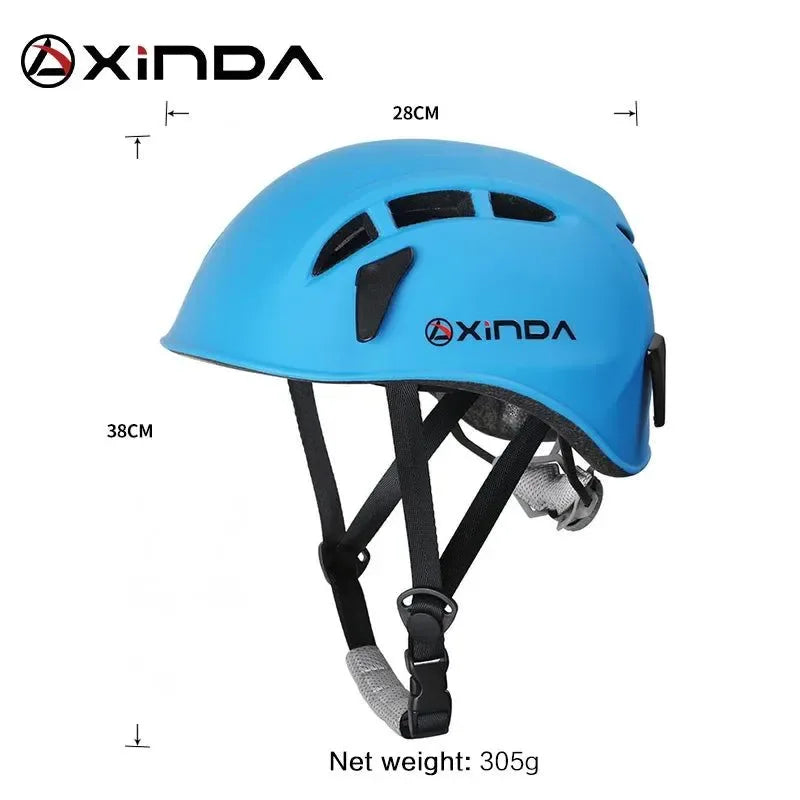 Outdoor Rock Climbing Helmet - Speleology, Mountain Rescue, Caving, and Safety Work Helmet - Trekker Essentials