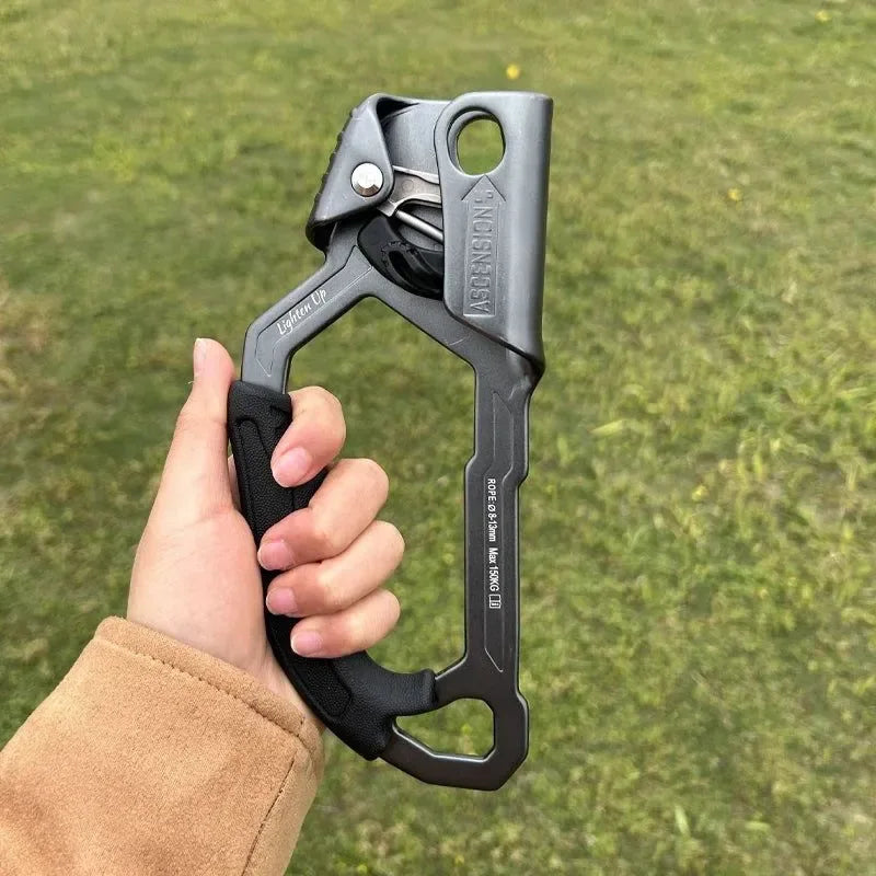 Outdoor Rock Hand Ascender - 8-12mm Rope Access for Climbing, Rescue, and Caving - Trekker Essentials