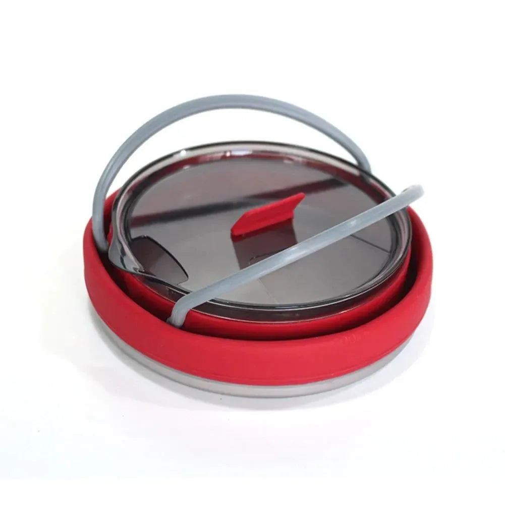 Outdoor Silicone Folding Kettle: Portable Camping Teapot with Handle for Travel, Fishing, and Boiling Water - Trekker Essentials