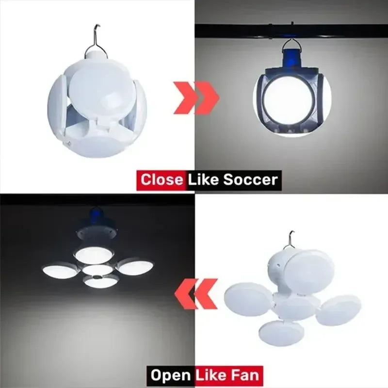Outdoor Solar Folding Light Portable USB Rechargeable LED Bulb Search Lights - Trekker Essentials