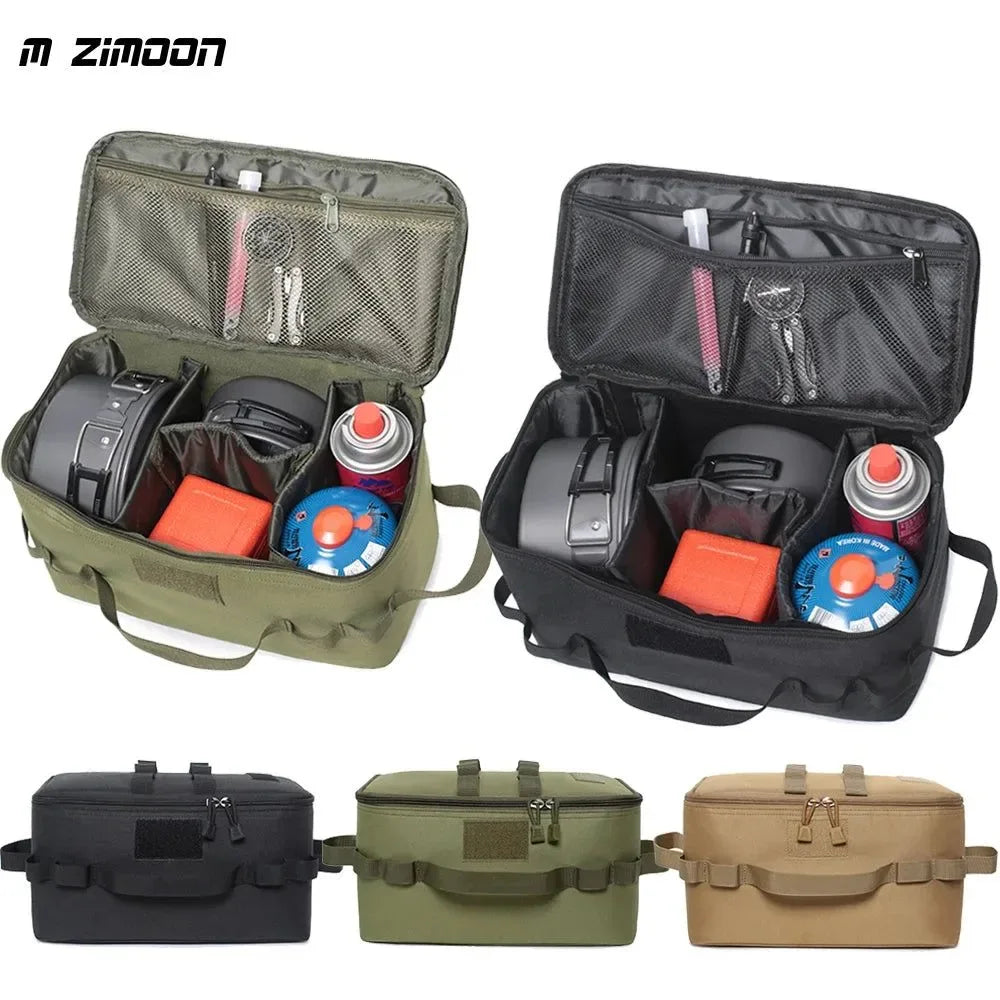 Outdoor Storage Bag for Camping Gas Canister and Cookware | Picnic Tools Organizer Carrier - Trekker Essentials