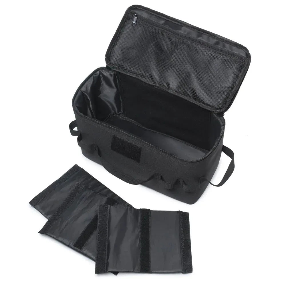 Outdoor Storage Bag for Camping Gas Canister and Cookware | Picnic Tools Organizer Carrier - Trekker Essentials